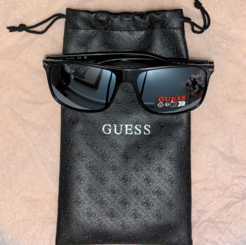 Guess Blackish Blue Designer Sunglasses